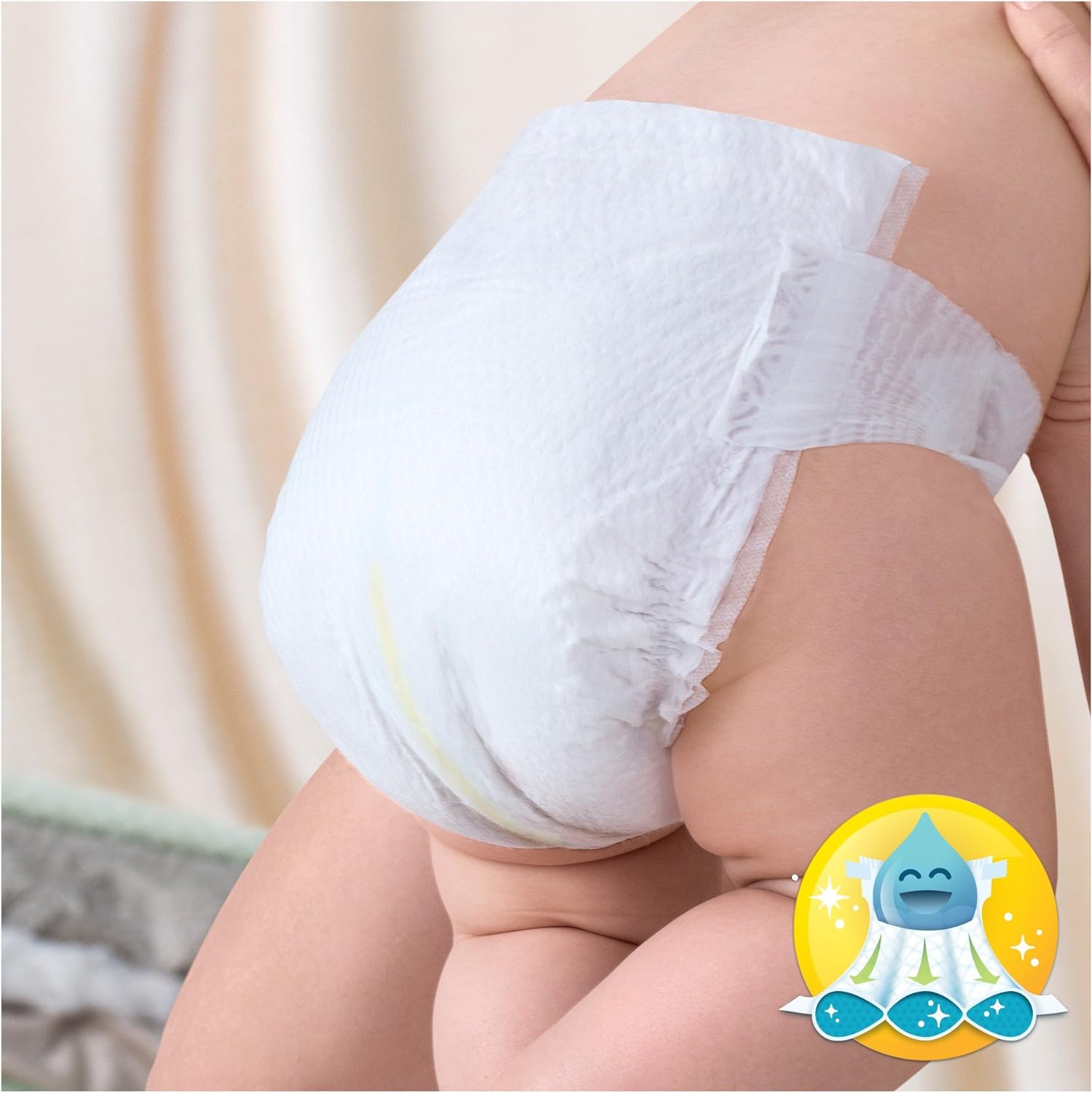 Pampers Premium Protection Baby Nappies, Size 0 Micro (1.5-2.5 kg) Carrying Pack, Pack of 1 (1 x 24 Items) - Image 2